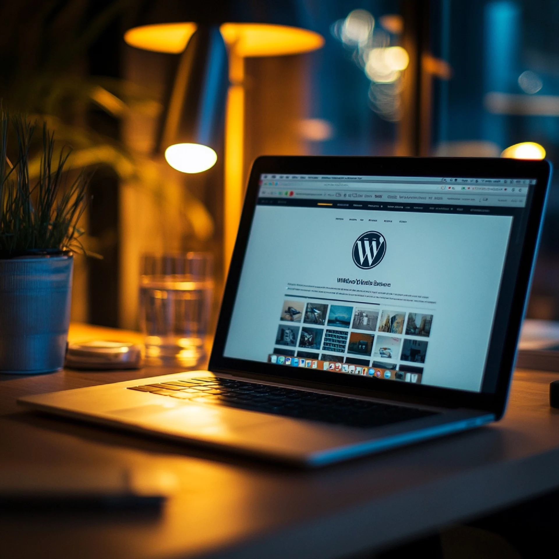 A laptop screen showing a WordPress site, featuring a user-friendly layout and engaging content.